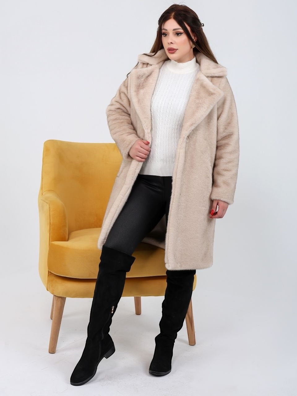 Teddy Hooded Long Coat – DIVA Wear