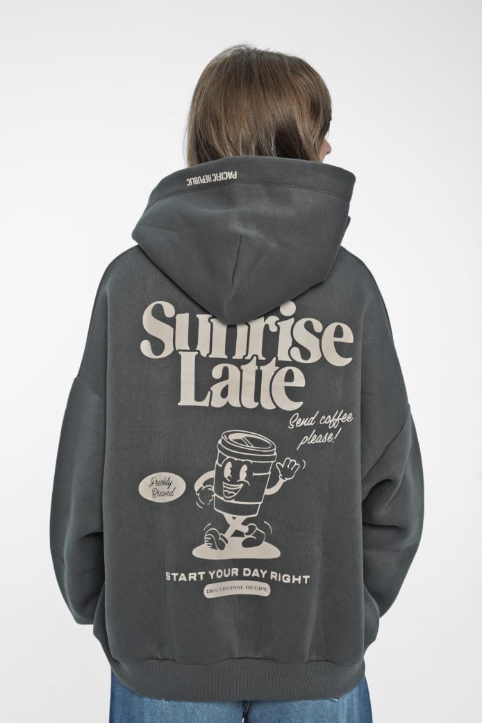 Charcoal Sunrise Latte Hoodie