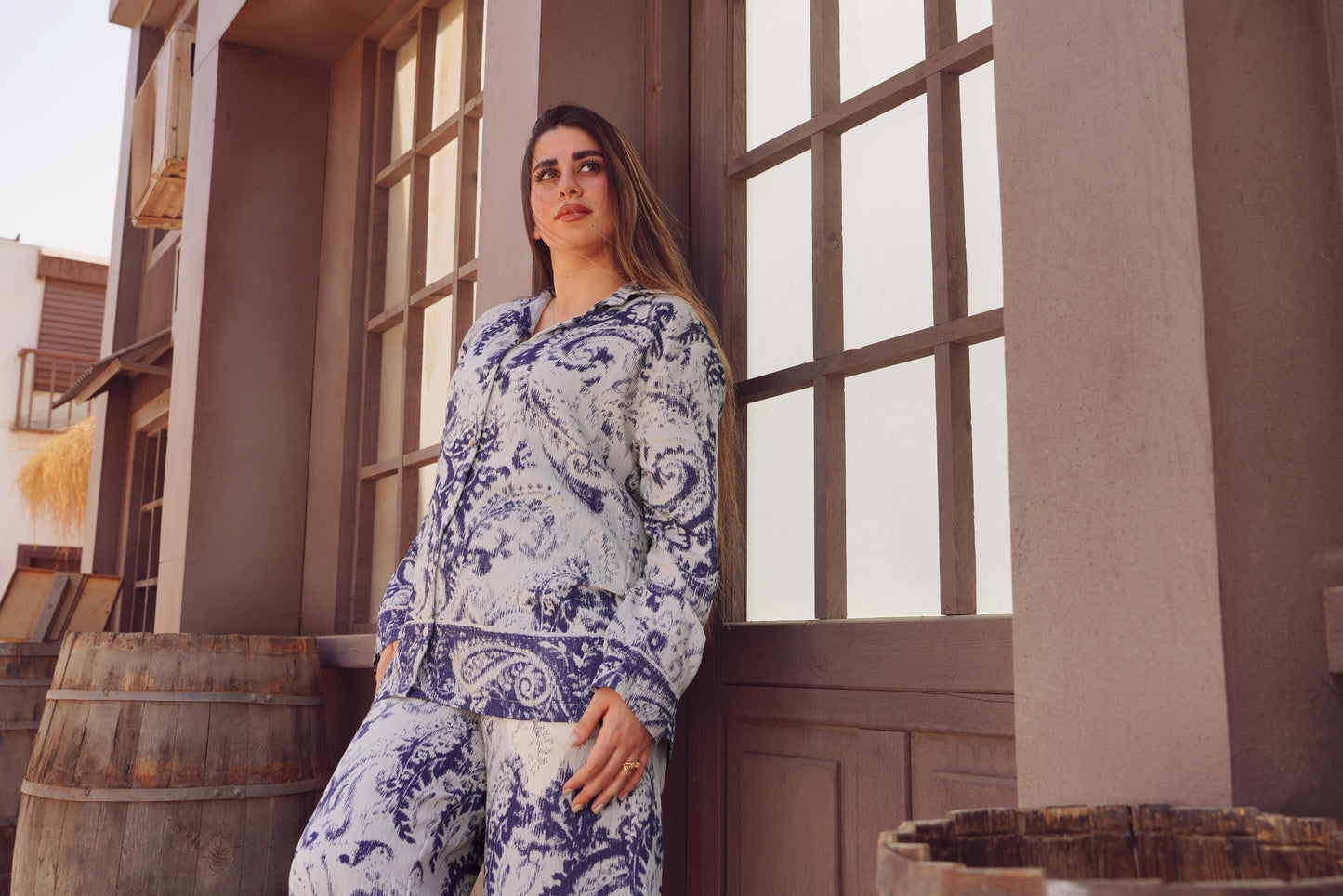 Paisley Printed Two-Piece Set