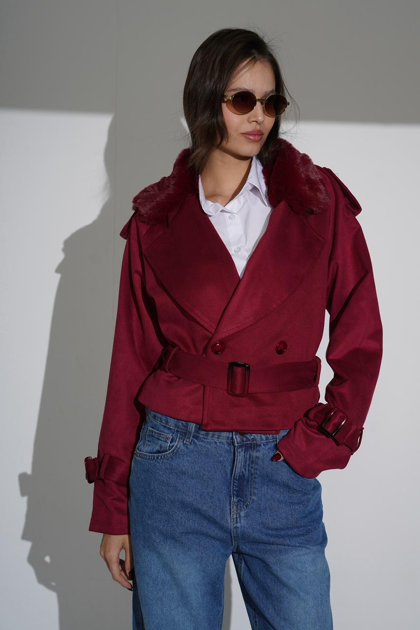 Faux Fur Collar Jacket