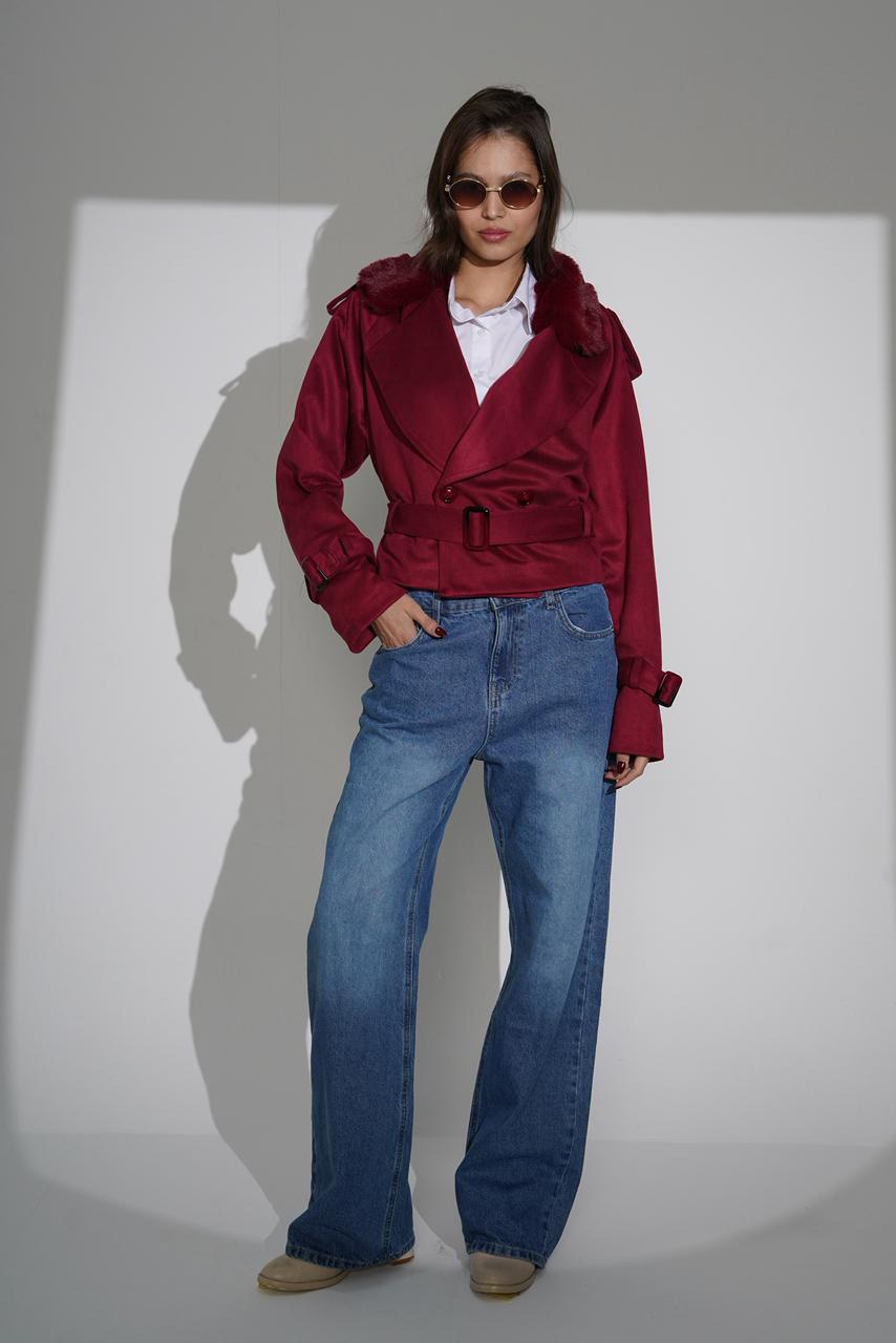 Faux Fur Collar Jacket