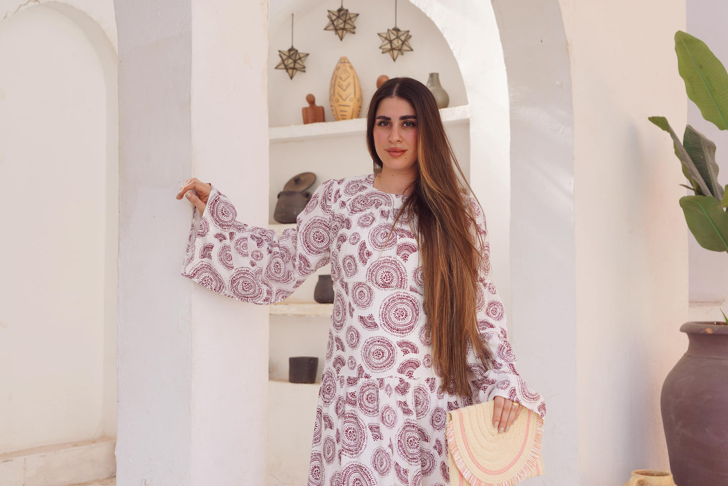 Boho Mandala Tiered Maxi Dress
