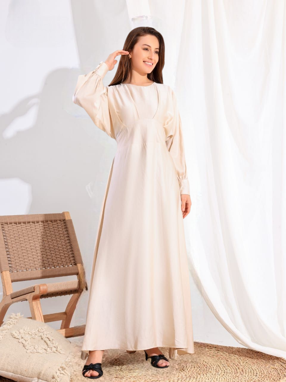 A satin dress designed to highlight your femininity and charm