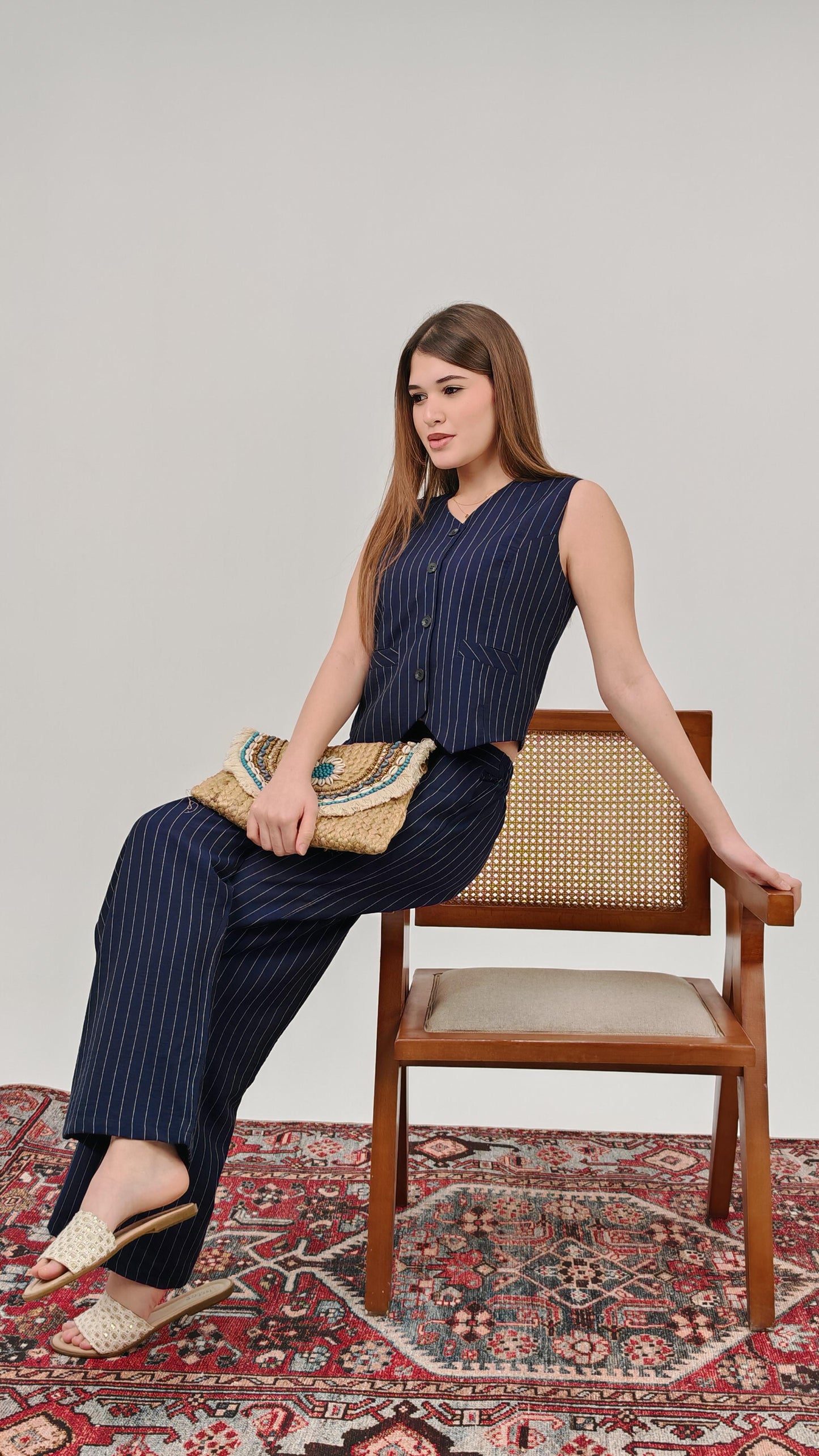 Product Name:
Striped Tailored Vest & Pants Set
