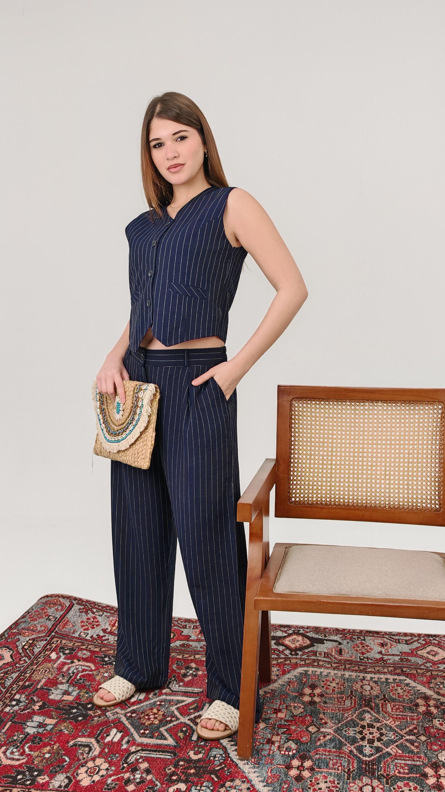 Product Name:
Striped Tailored Vest & Pants Set