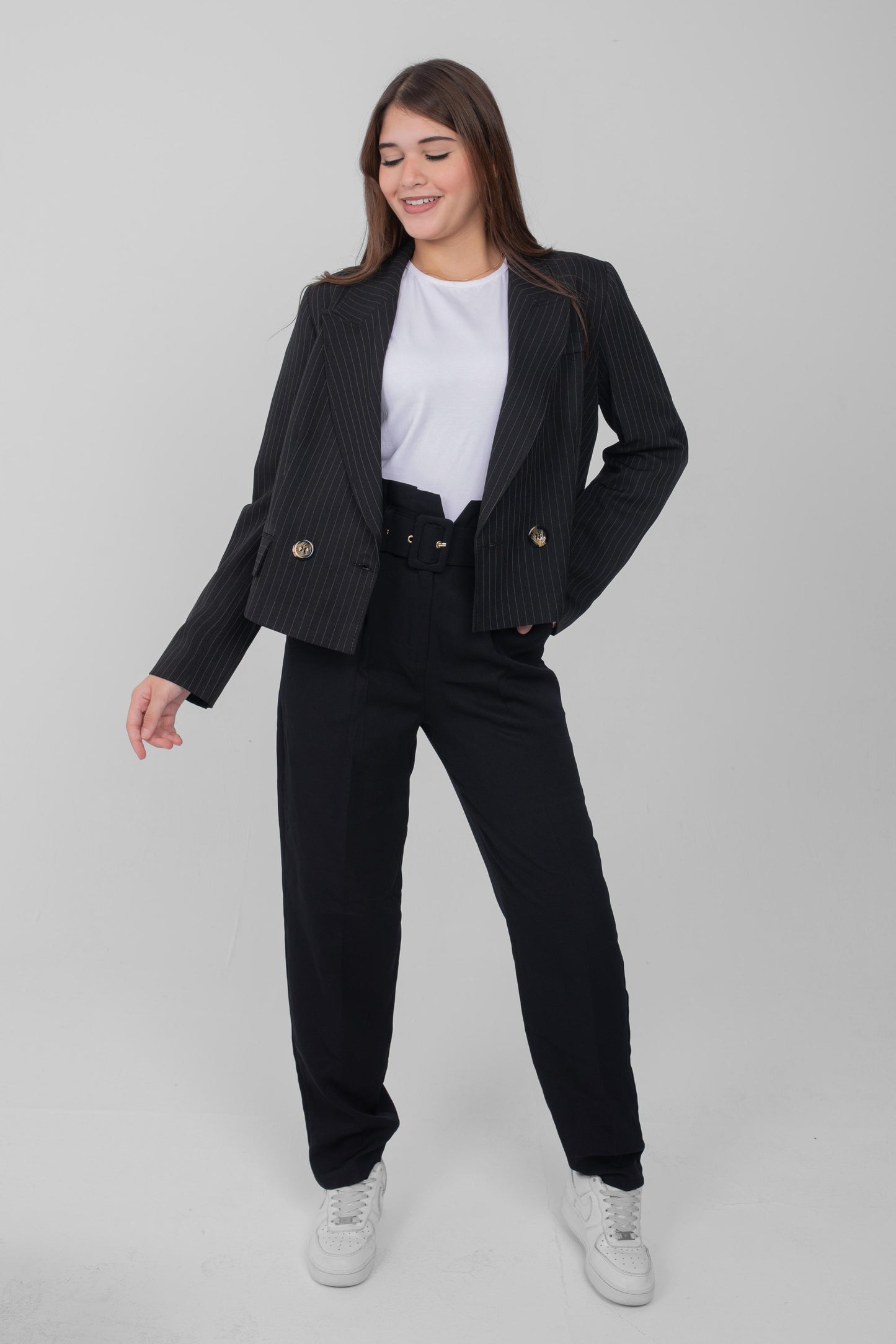 Sharp lines, sharper style — the striped blazer