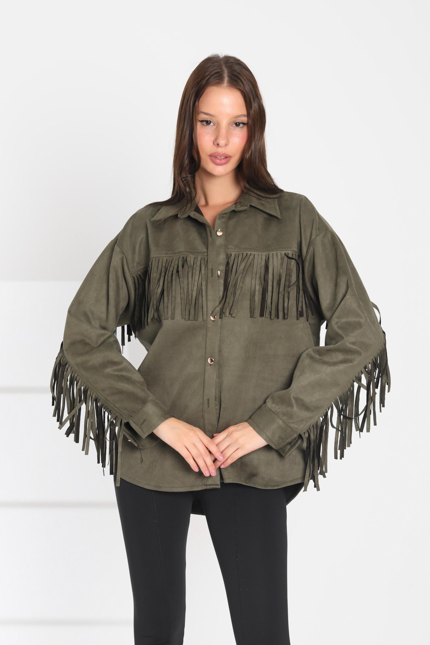 Fringe Suede Shirt