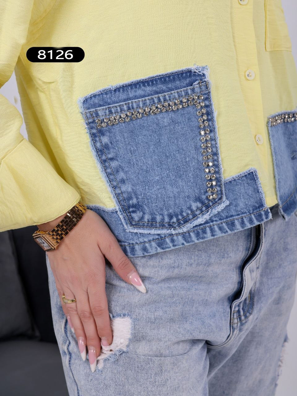 Casual Denim Pocket Shirt