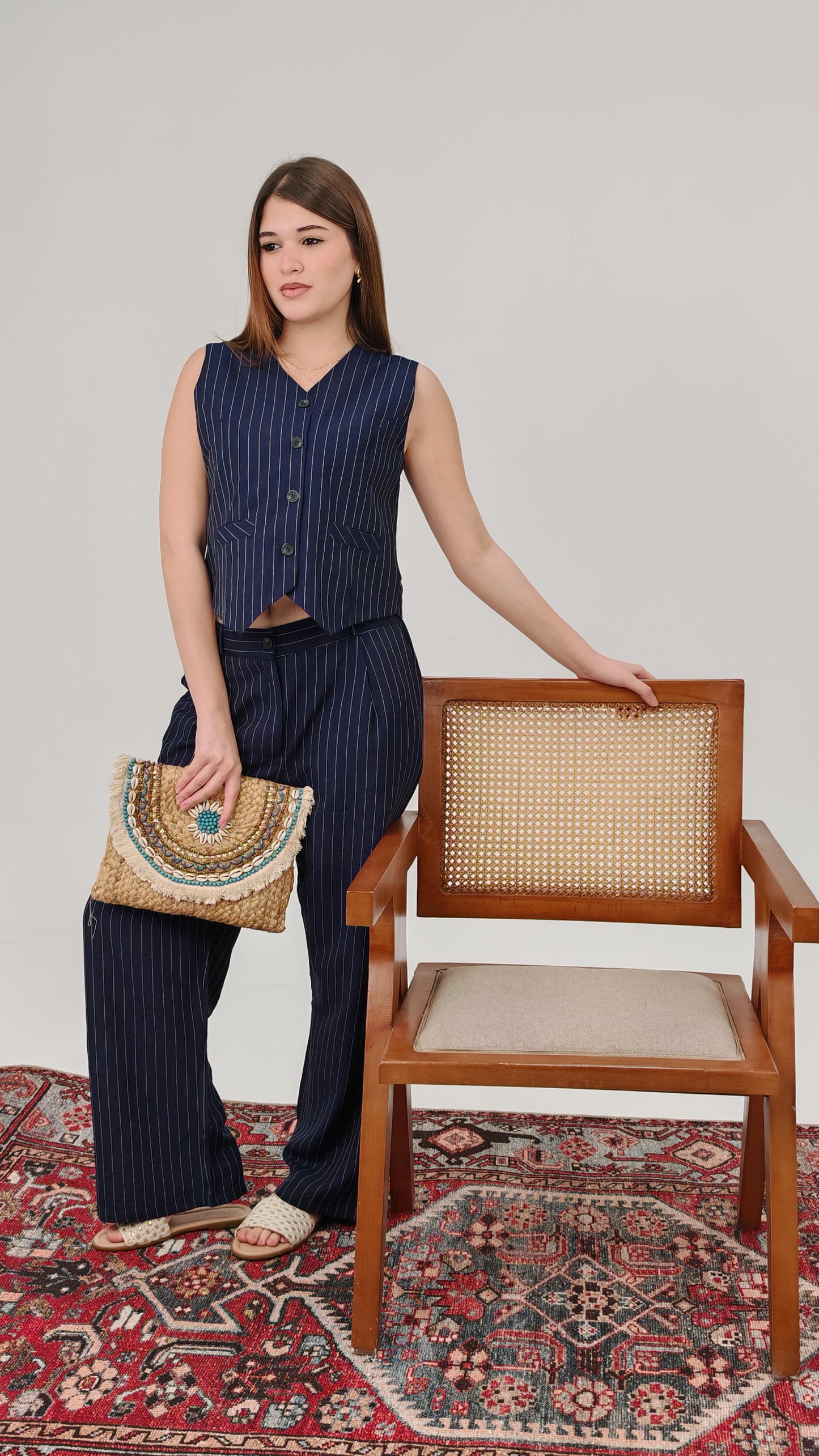 Product Name:
Striped Tailored Vest & Pants Set