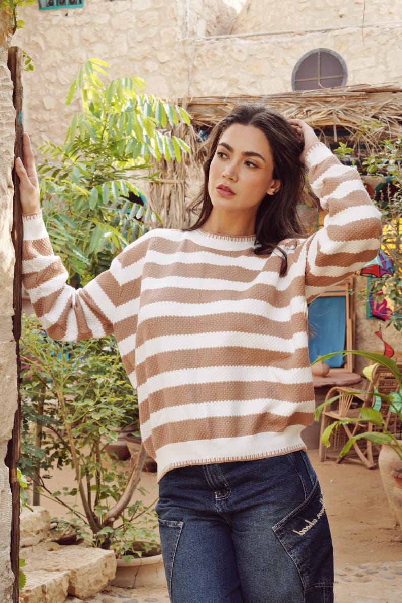 Striped Knit Sweater