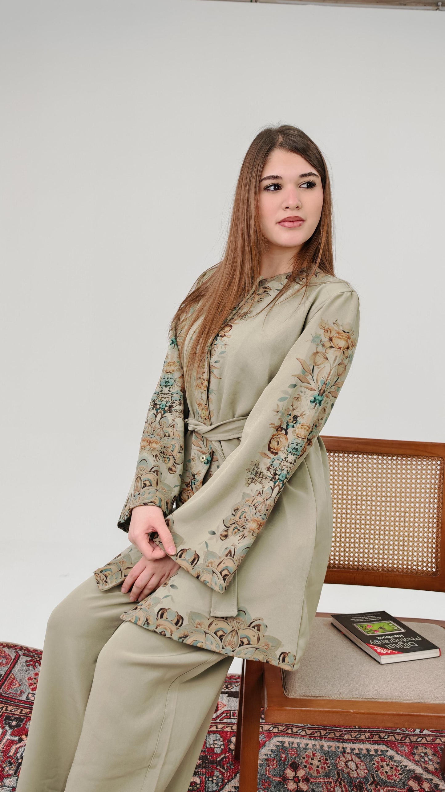 Printed Belted Tunic Set