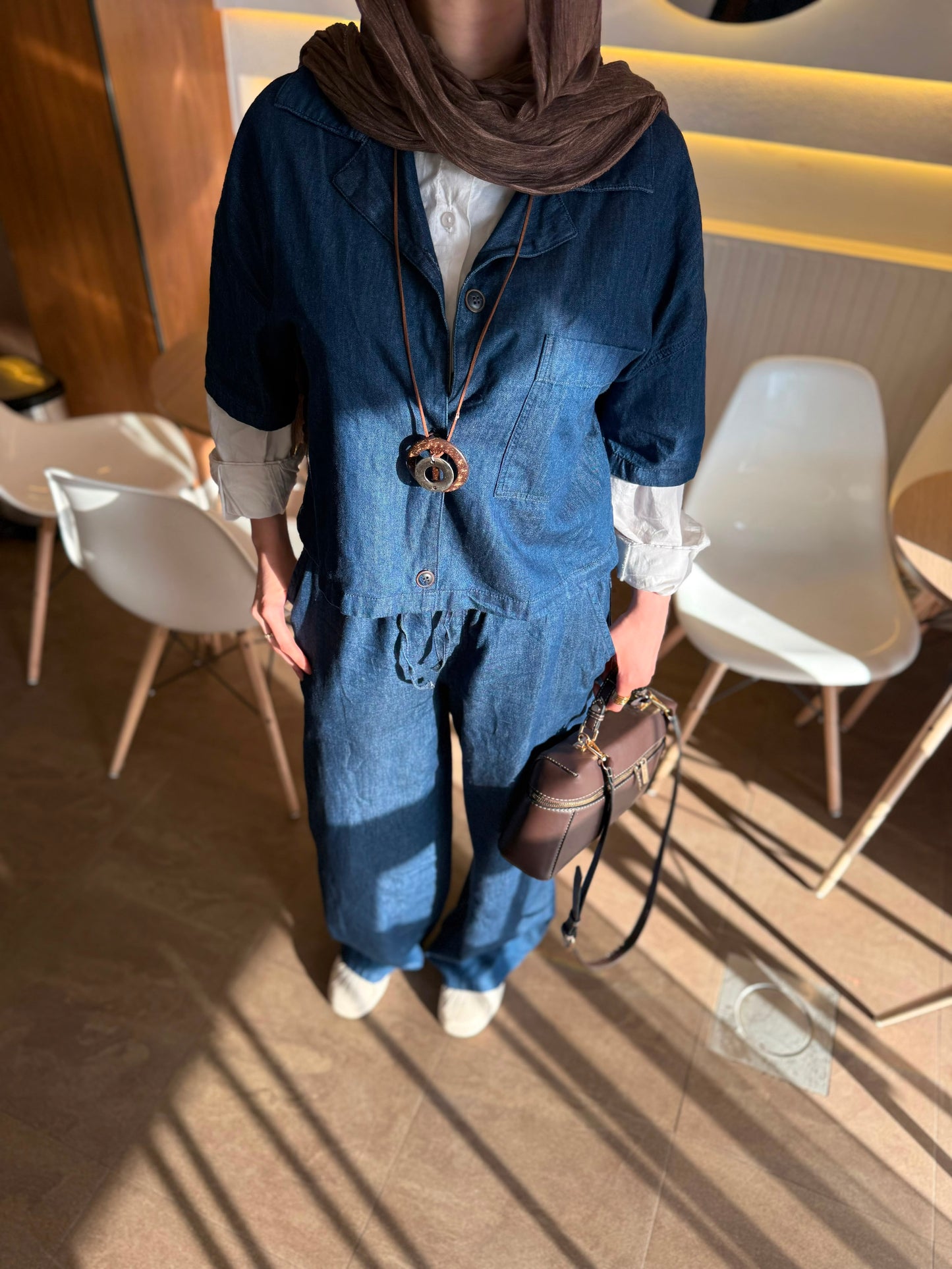 Denim Two-Piece Set