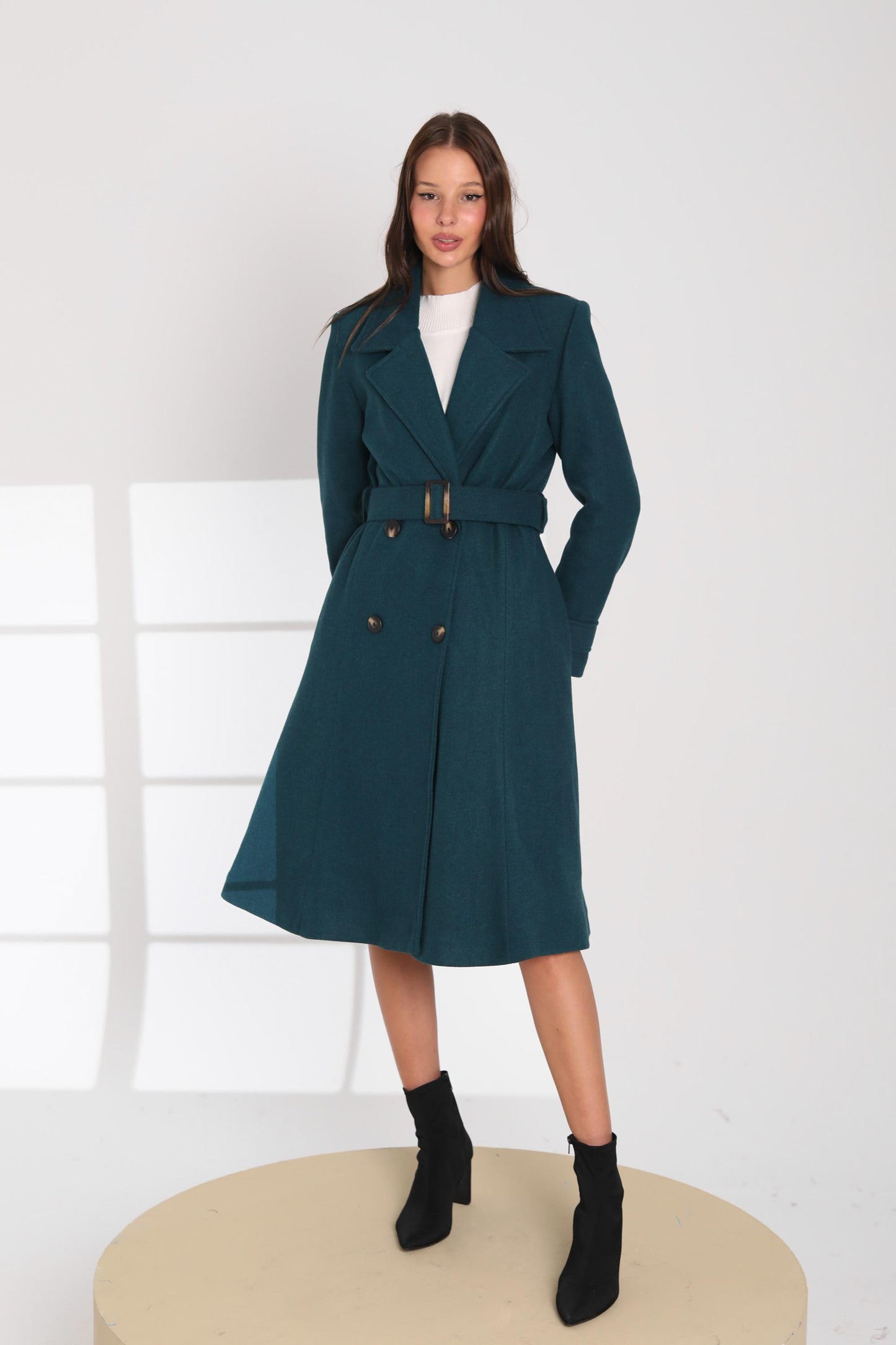 Classic Belted Wool Coat