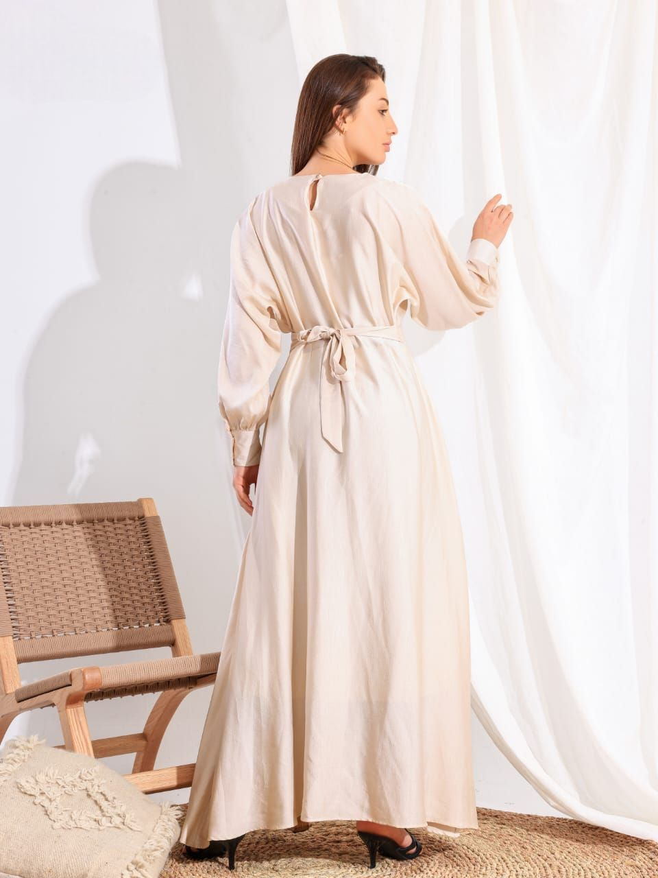 A satin dress designed to highlight your femininity and charm