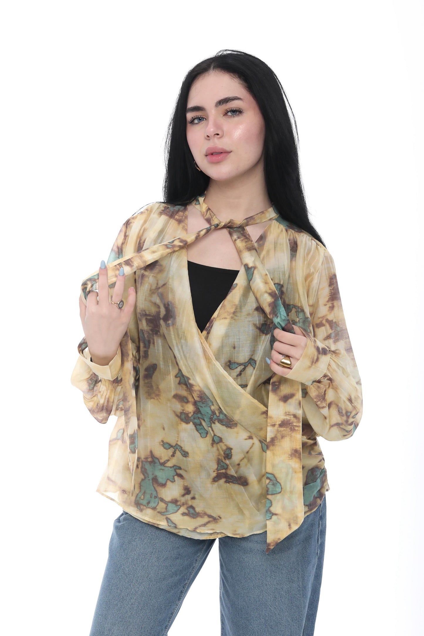 Lightweight semi-sheer fabric