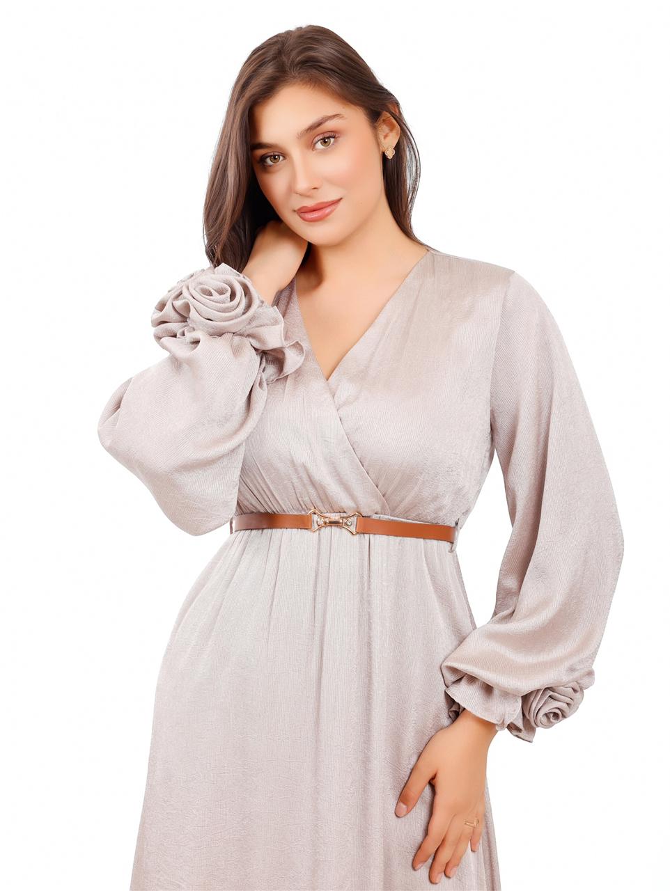 Satin Home Dress with Rose