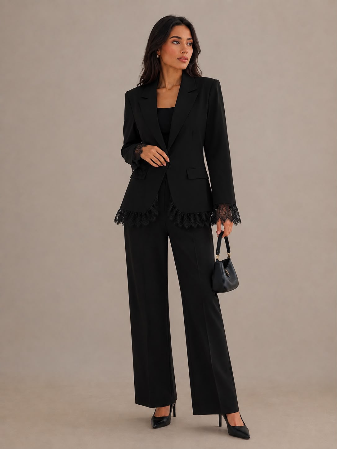 Lace Trim Blazer