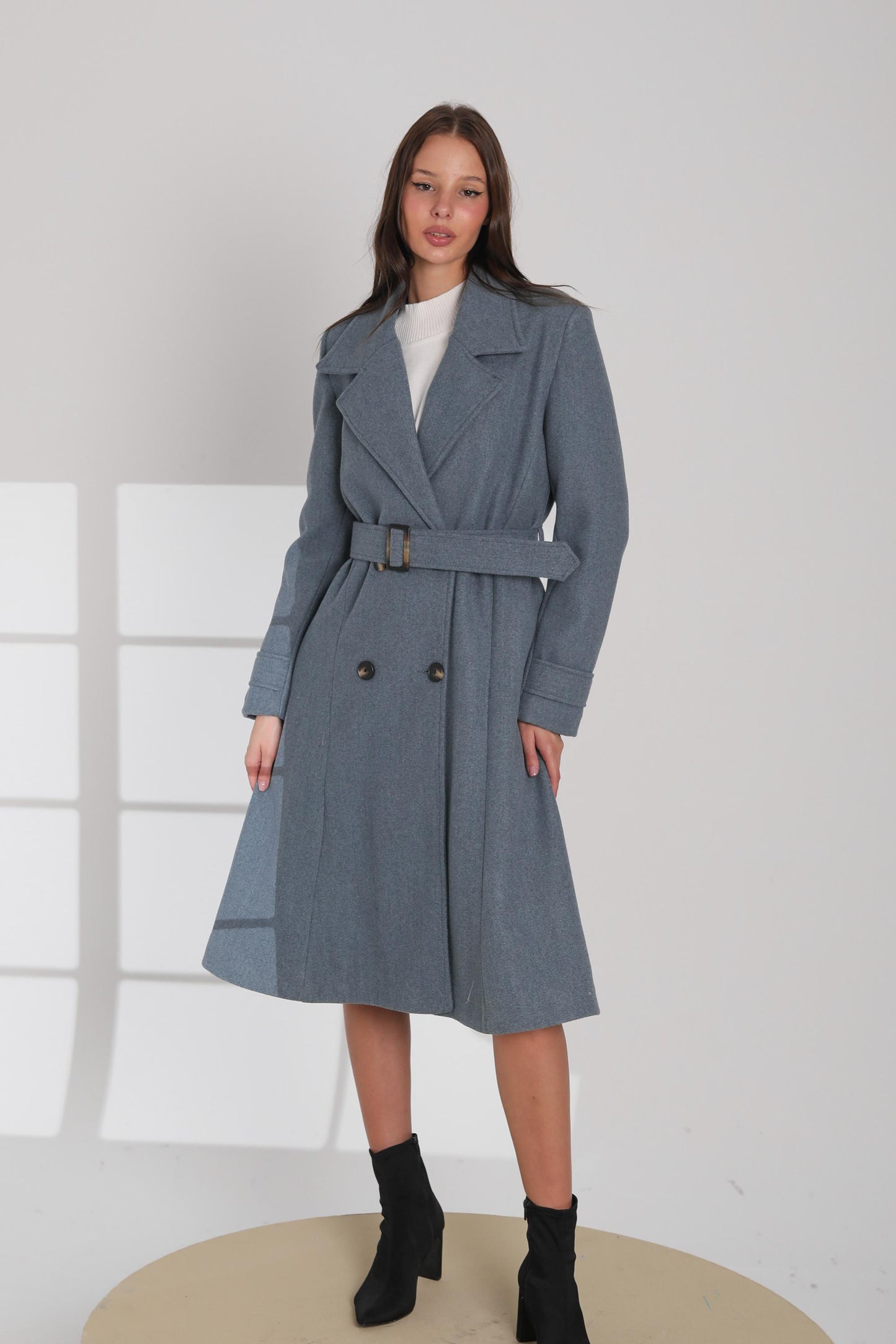 Classic Belted Wool Coat