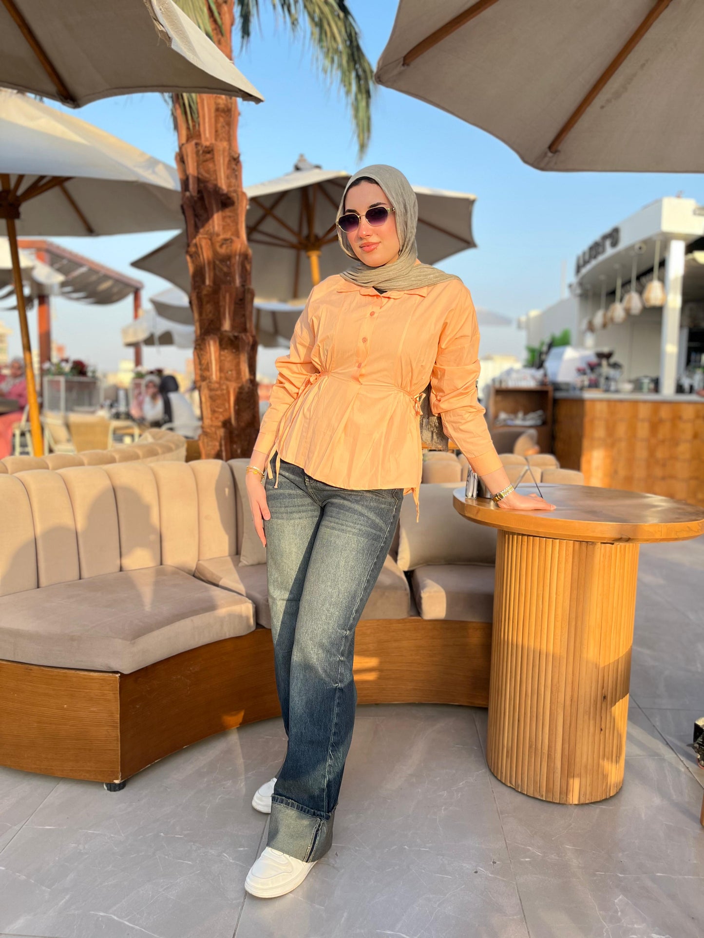 Casual Drawstring Blouse