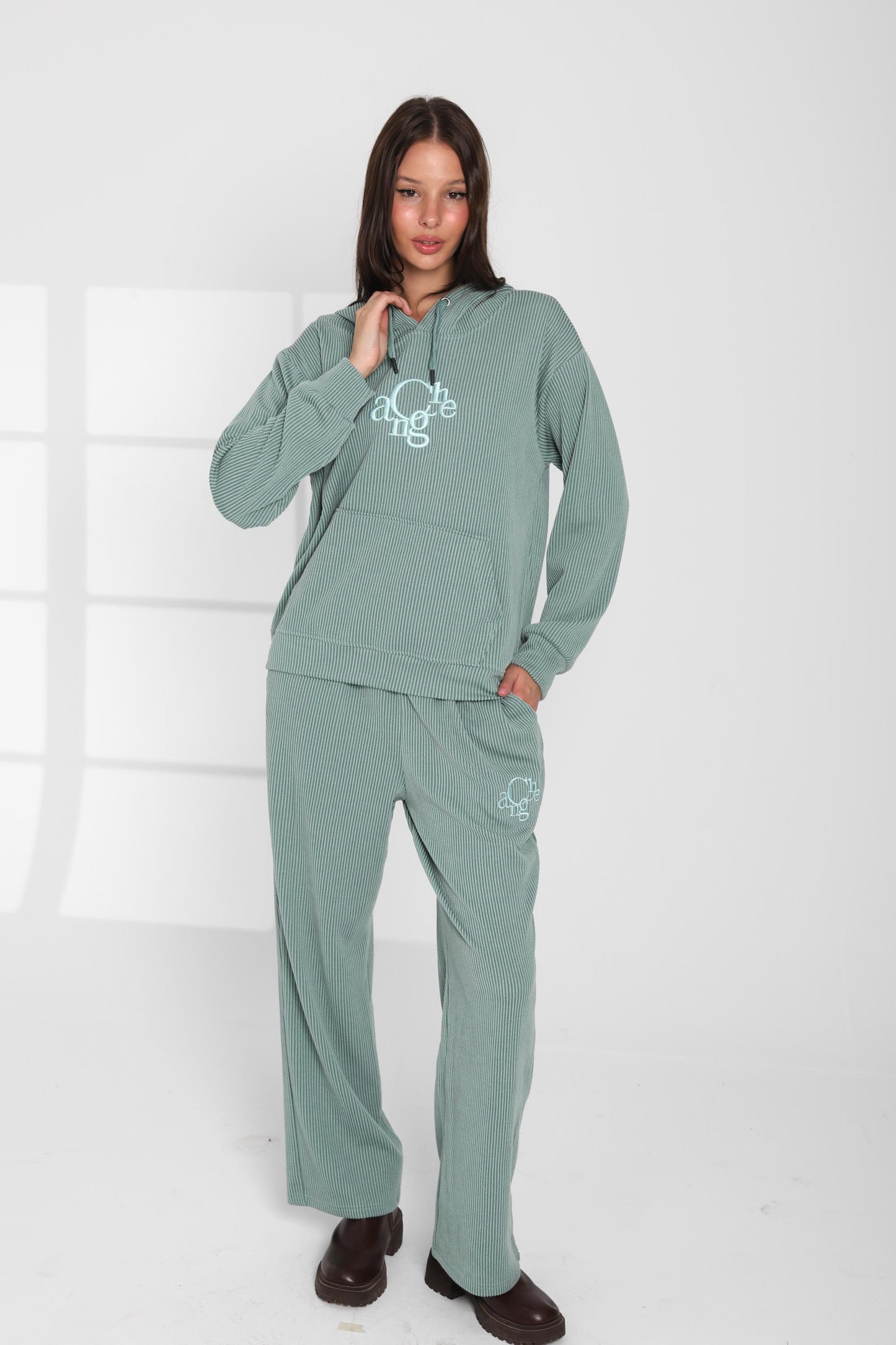 Ribbed Hoodie Lounge Set
