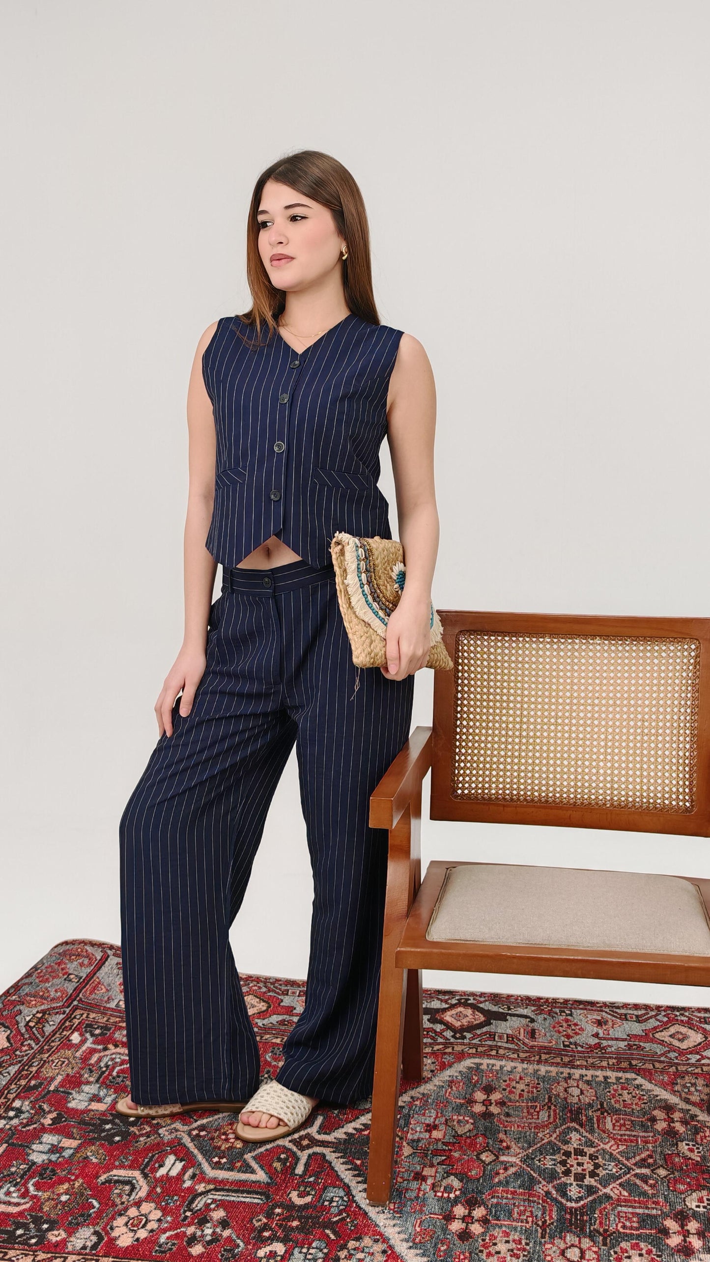 Product Name:
Striped Tailored Vest & Pants Set