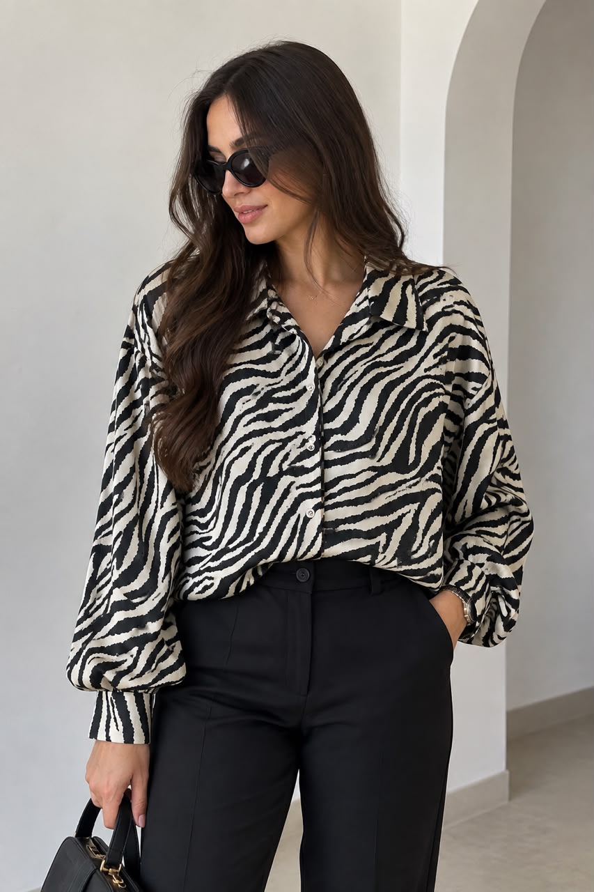 Zebra Print Blouse