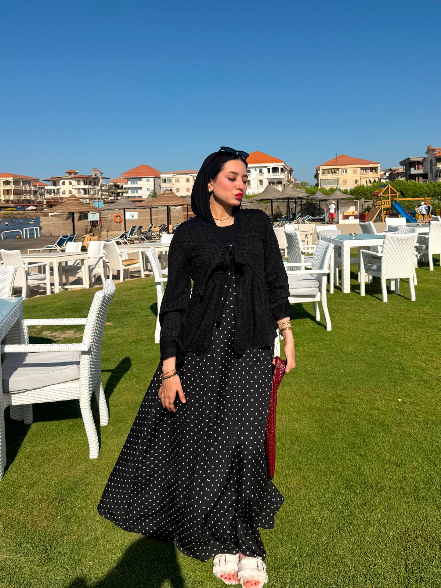 Polka Dot Maxi Dress