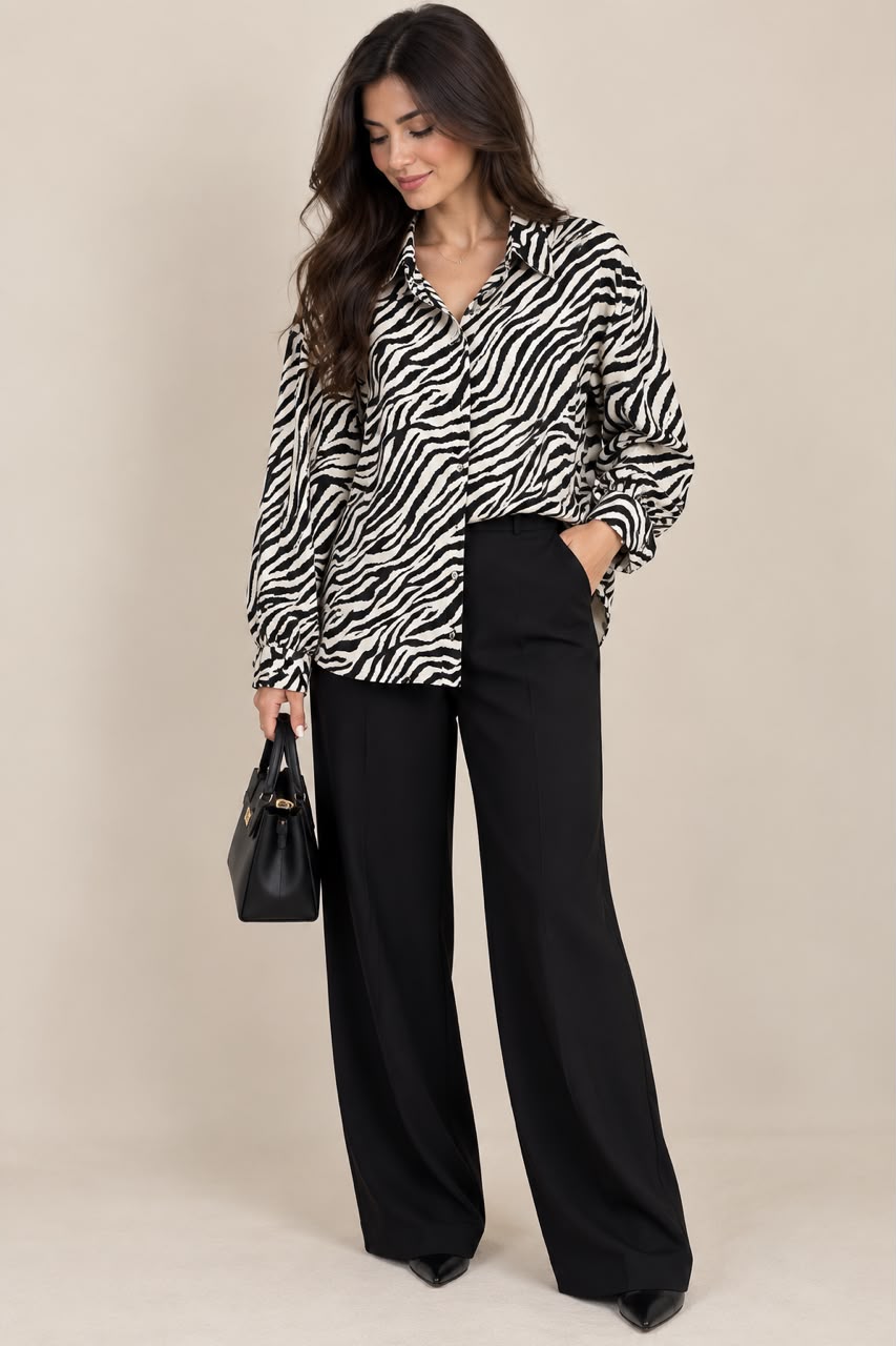 Zebra Print Blouse