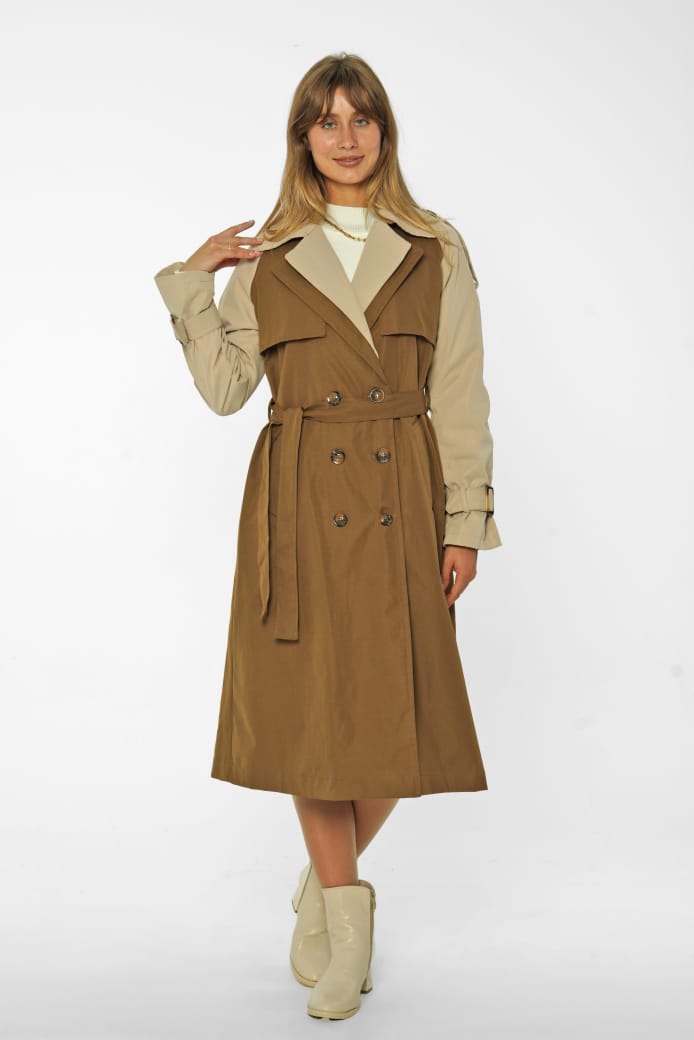Two-Tone Trench Coat