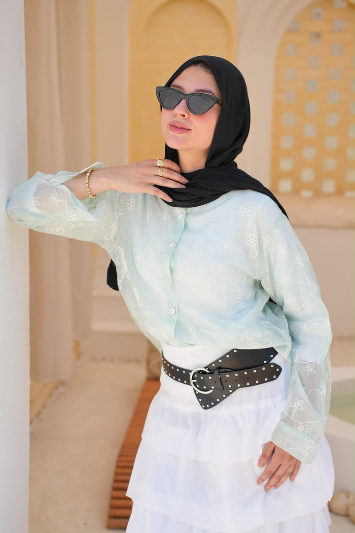 Women’s Floral Embroidered Shirt