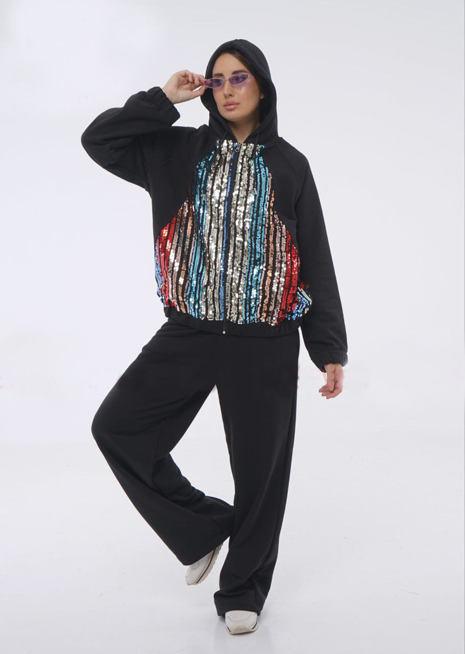 Midnight Sparkle Tracksuit Set