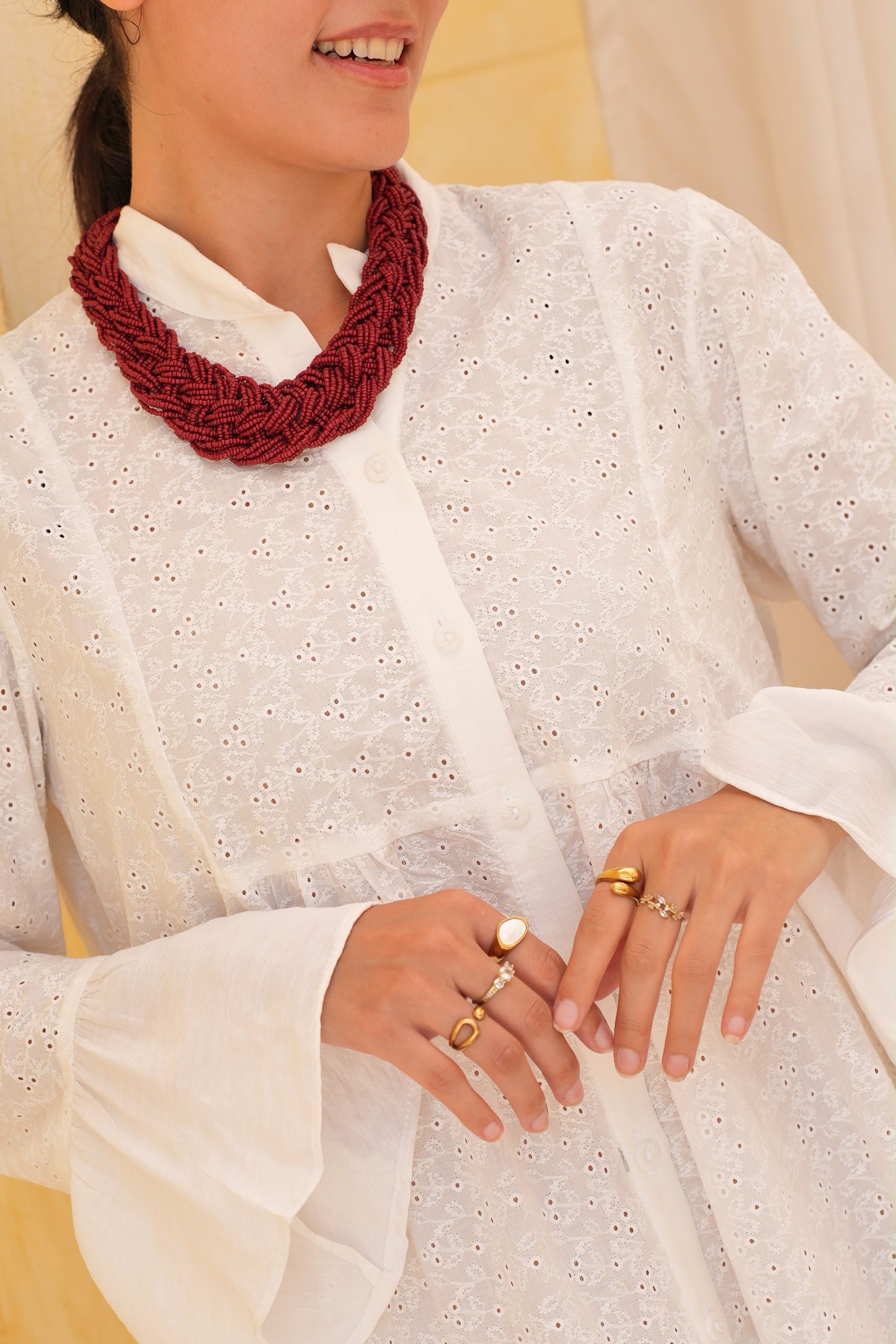 Elegance Broderie Maxi Dress
