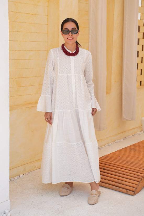 Elegance Broderie Maxi Dress