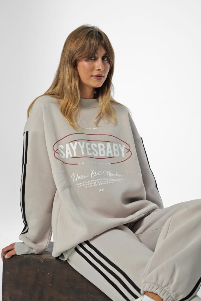 SetSay Yes Baby Oversized Sweatshirt Set