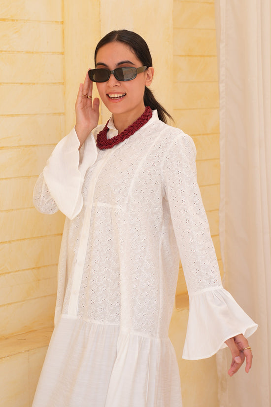 Elegance Broderie Maxi Dress