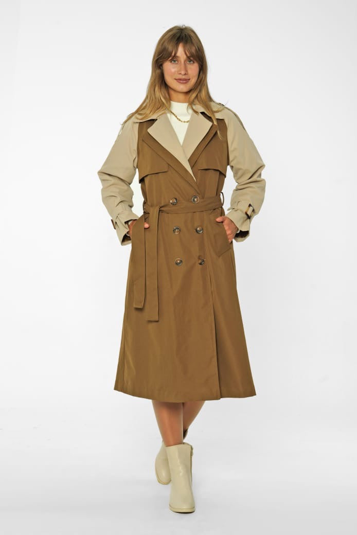 Two-Tone Trench Coat