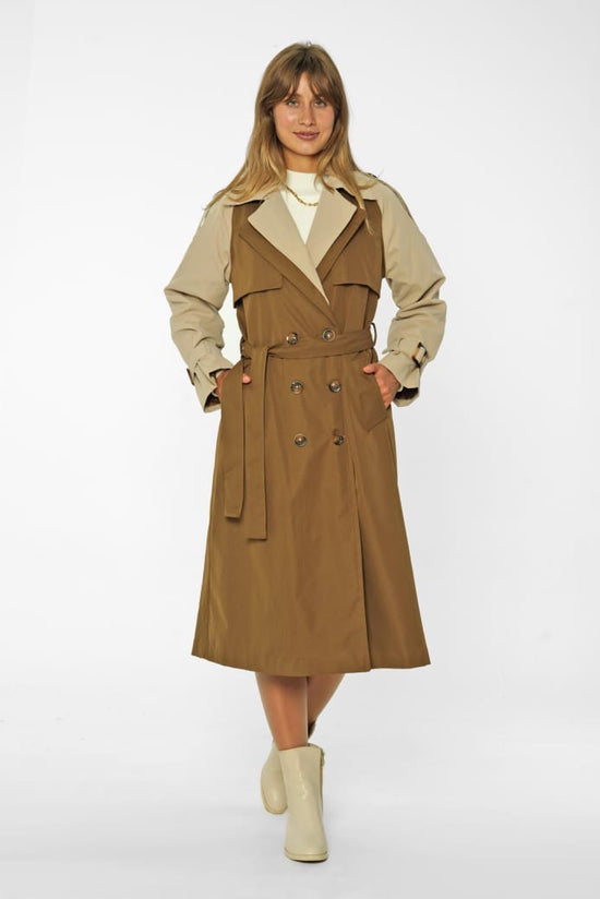 Two-Tone Trench Coat