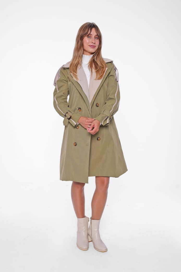 Two-Tone Trench Coat
