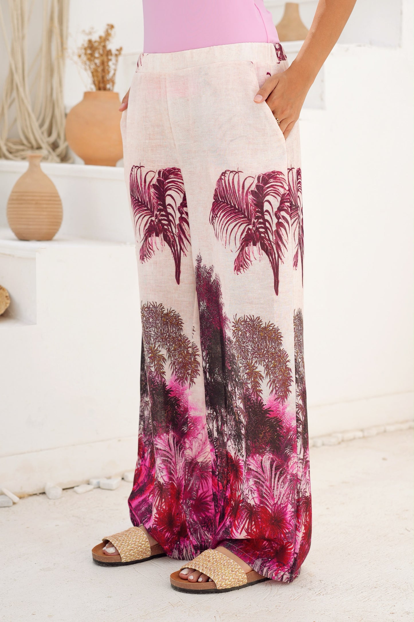 Women’s Printed Wide Leg Pants