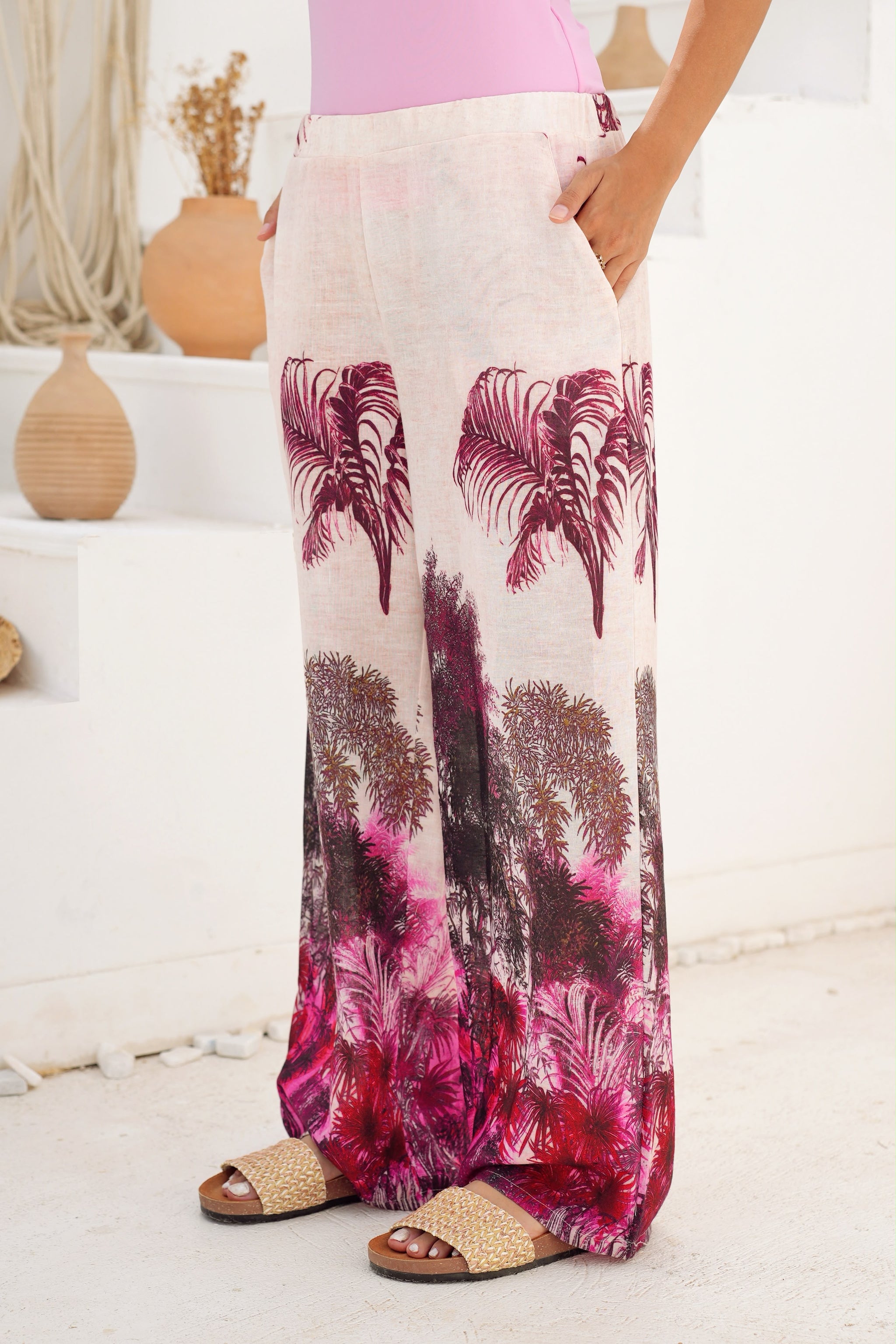Women’s Printed Wide Leg Pants