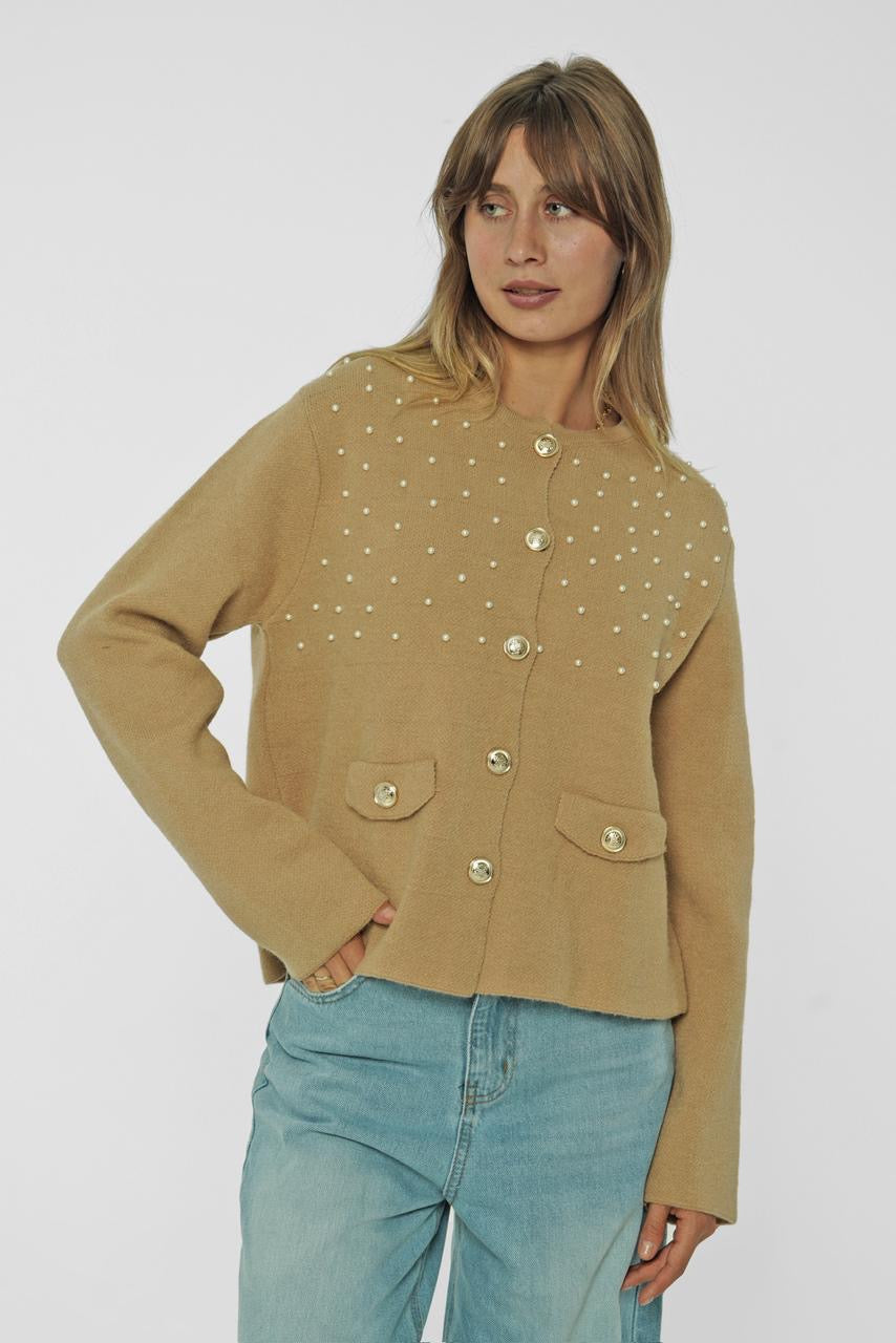 Pearl Button Knit Cardigan