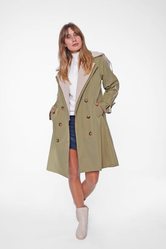 Two-Tone Trench Coat