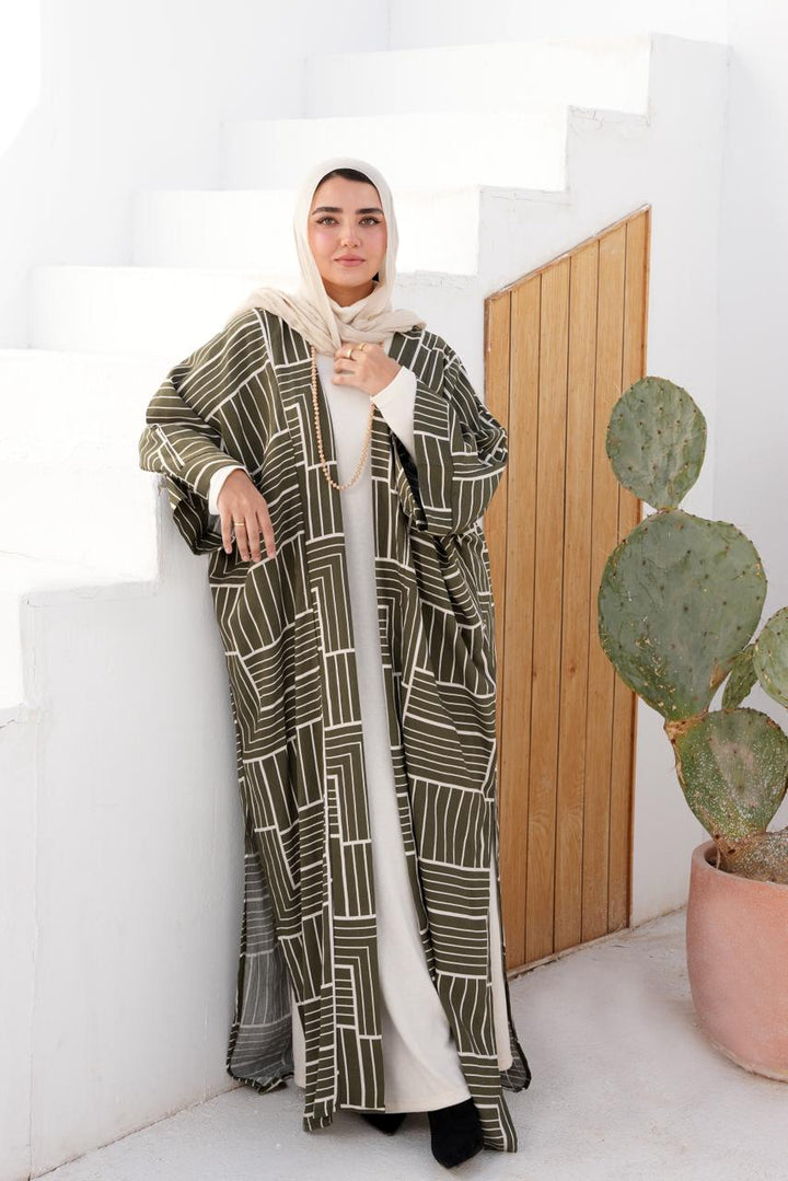 Modern Pattern OpeN kaftan – Oversized Elegant Fit