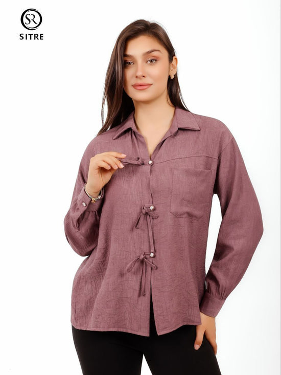 Tie Front Casual Shirt