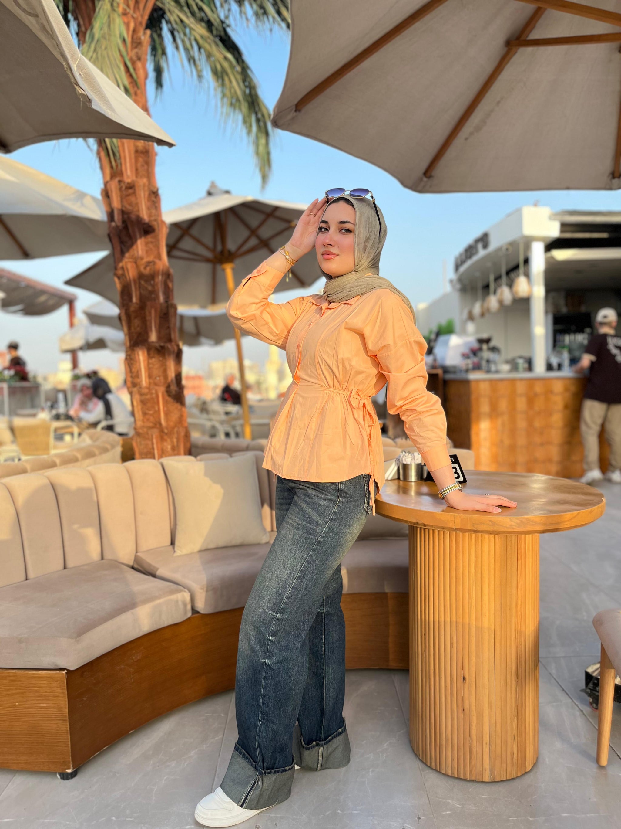 Casual Drawstring Blouse