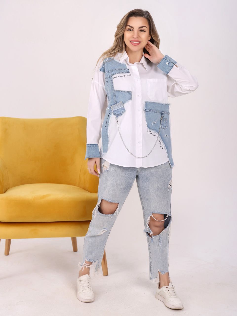 Denim Patch Shirt