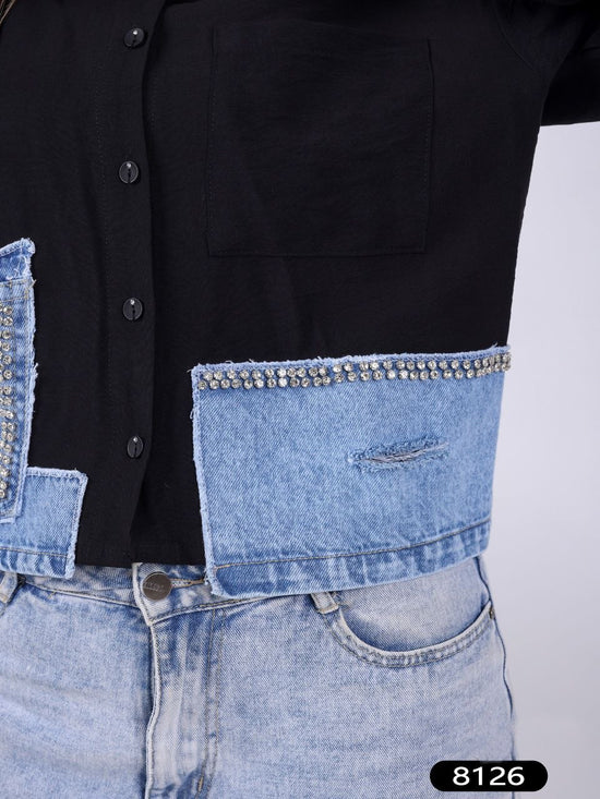 Casual Denim Pocket Shirt