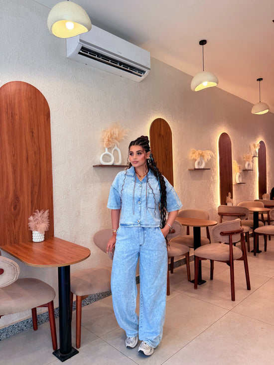 Denim Two-Piece Set