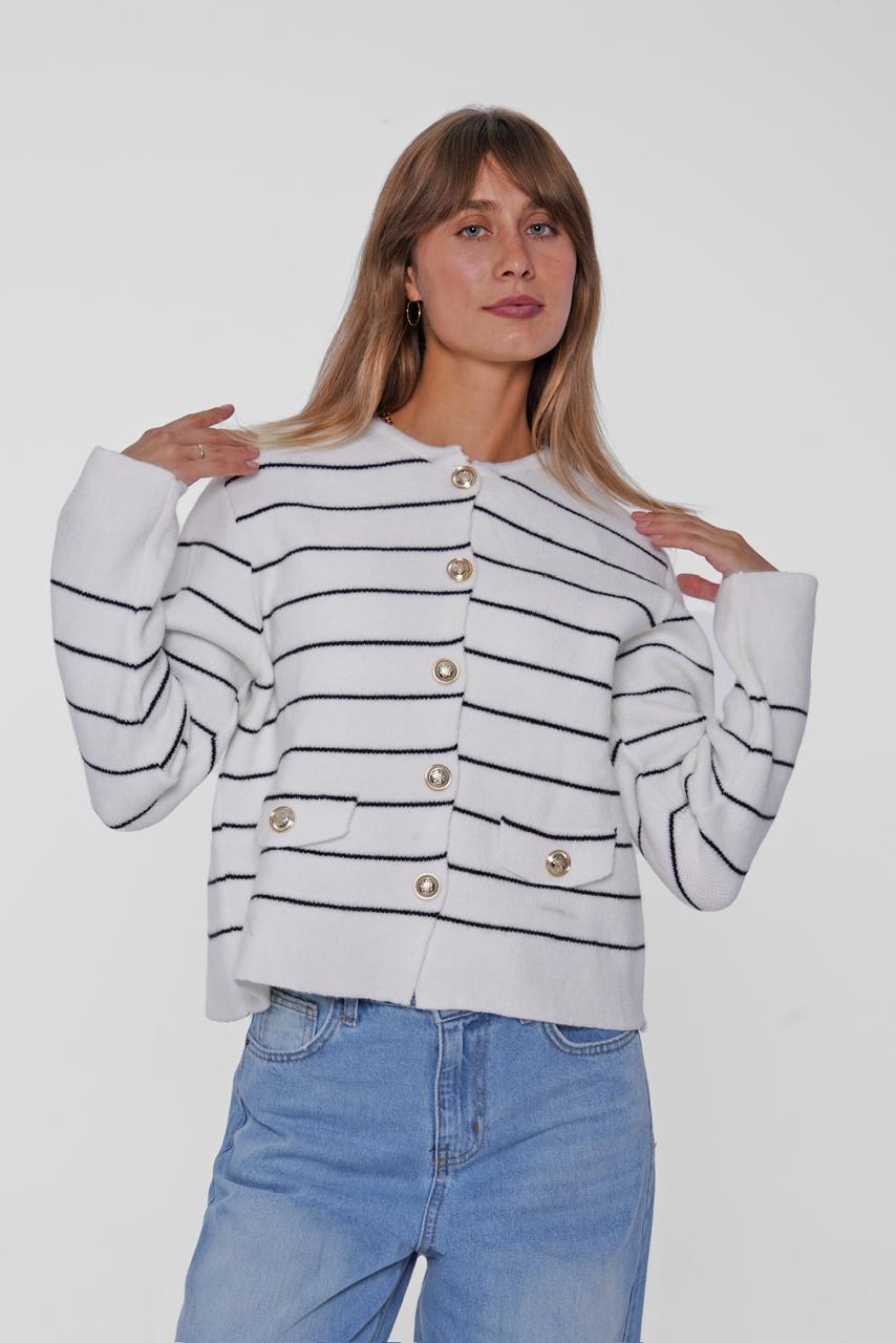 Striped Knit Cardigan