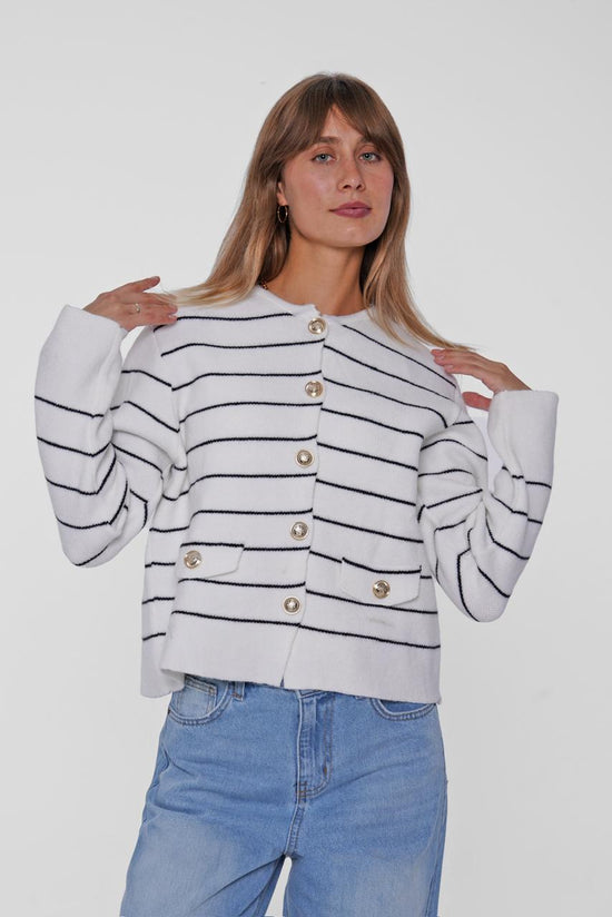 Striped Knit Cardigan